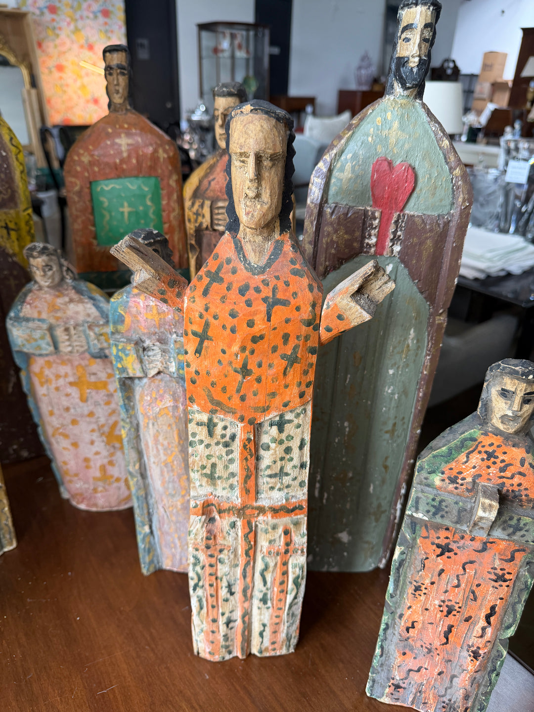 Nine Mexican Folk Art Figurines