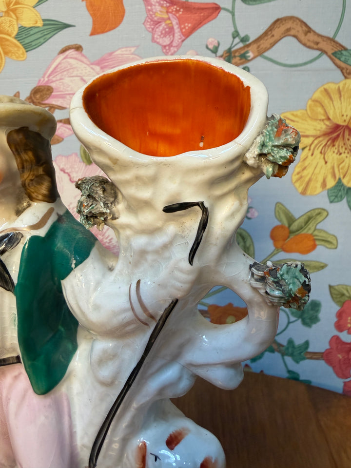 Staffordshire Man, Dog, and Lamb