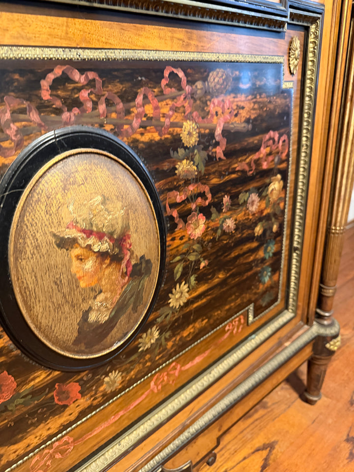 Antique Marble Top Credenza