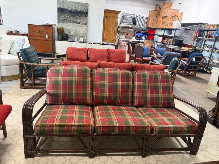 Vintage Bamboo and Rattan Sofa