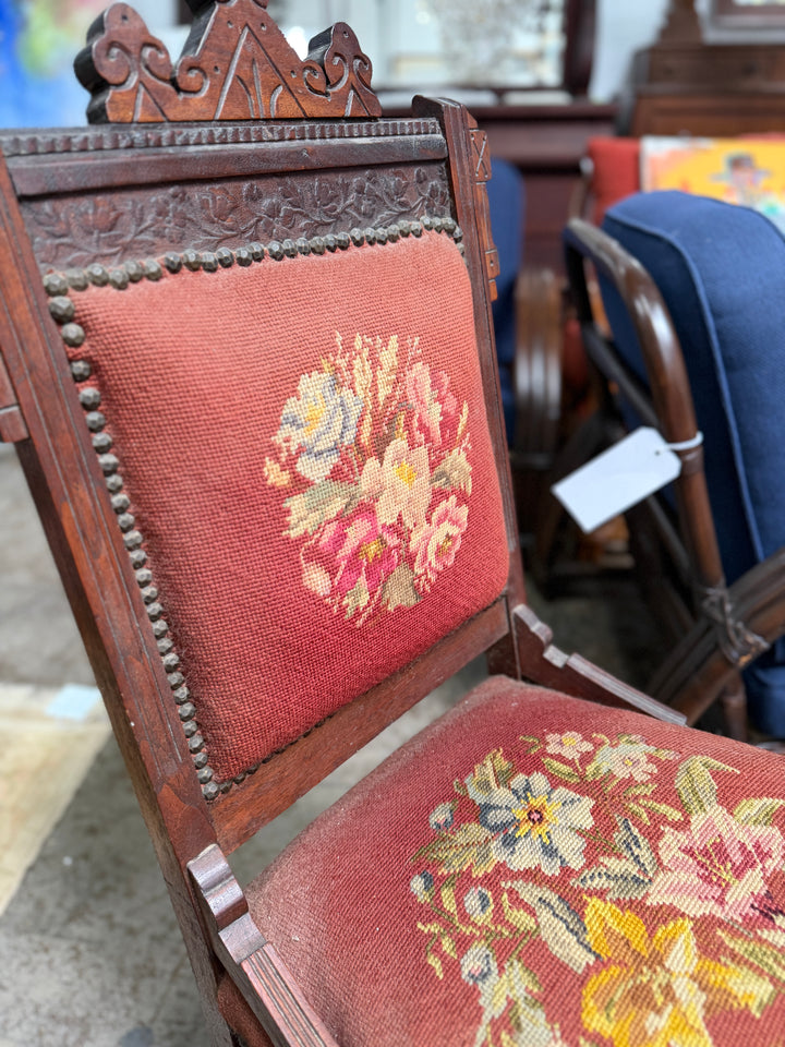 Antique Needlepoint Chairs (Set of 2)