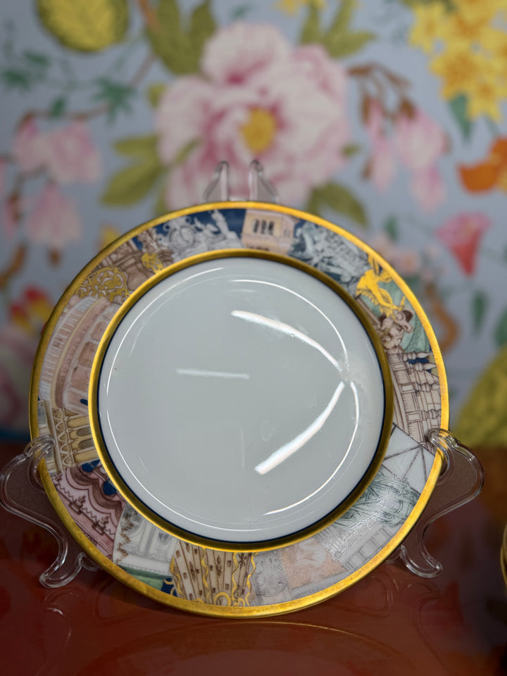 Set of 6 Limoges “Metropolis” Plates