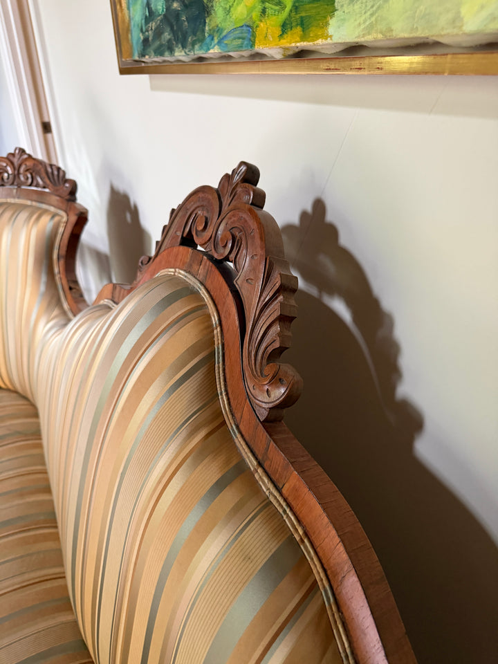 Antique Victorian Carved French Settee (Online Only Item)