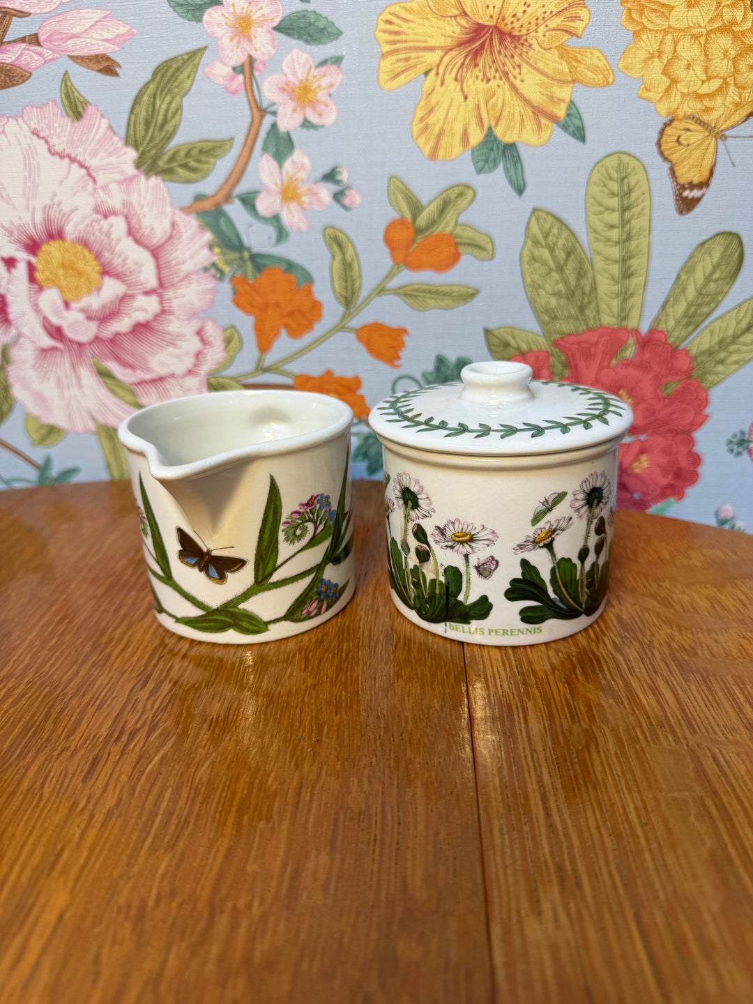 Portmeirion Forget Me Not Sugar and Creamer