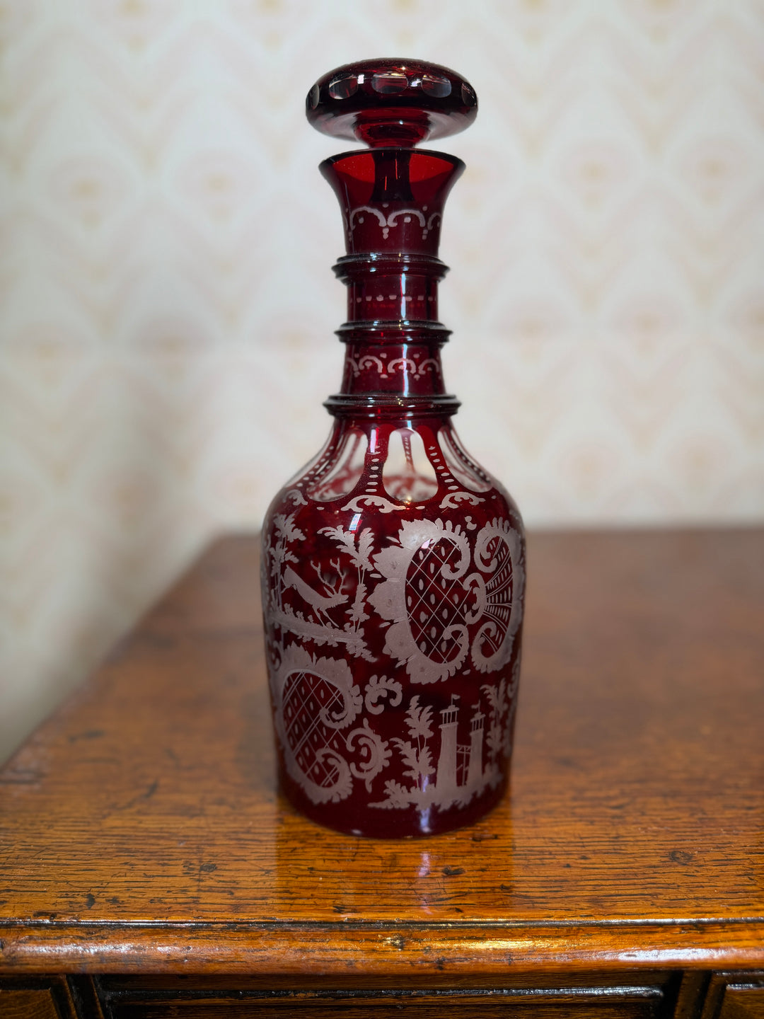 Bohemian Ruby Red Decanter