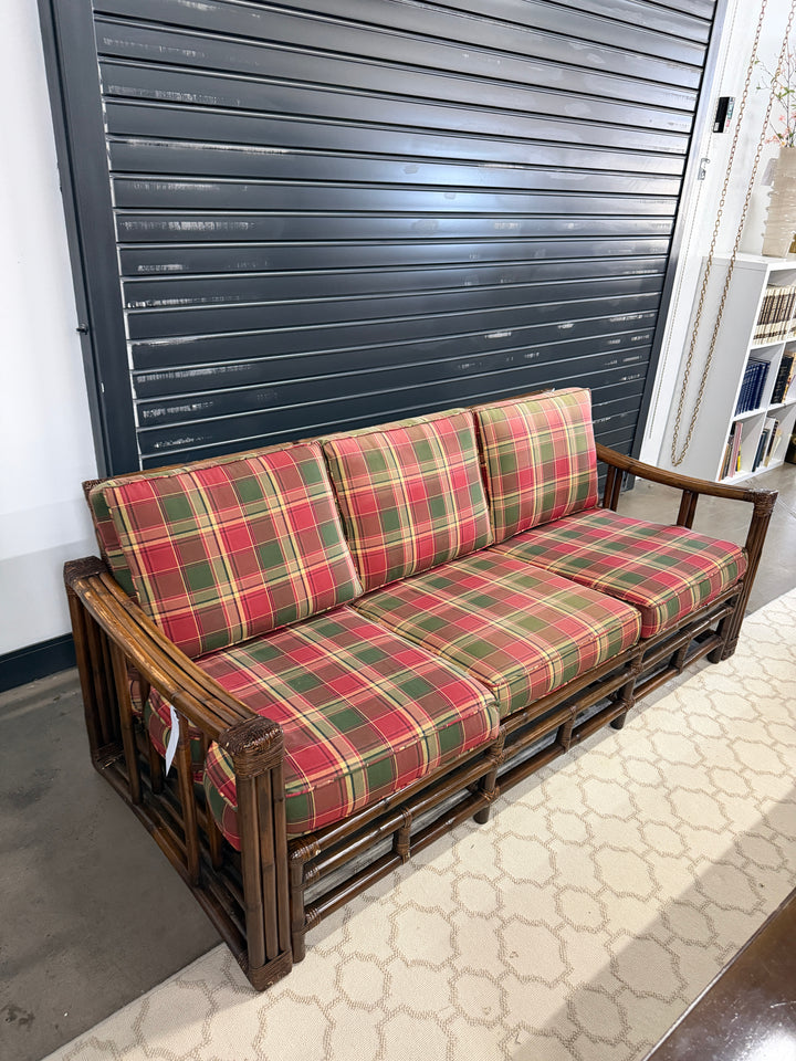Vintage Bamboo and Rattan Sofa