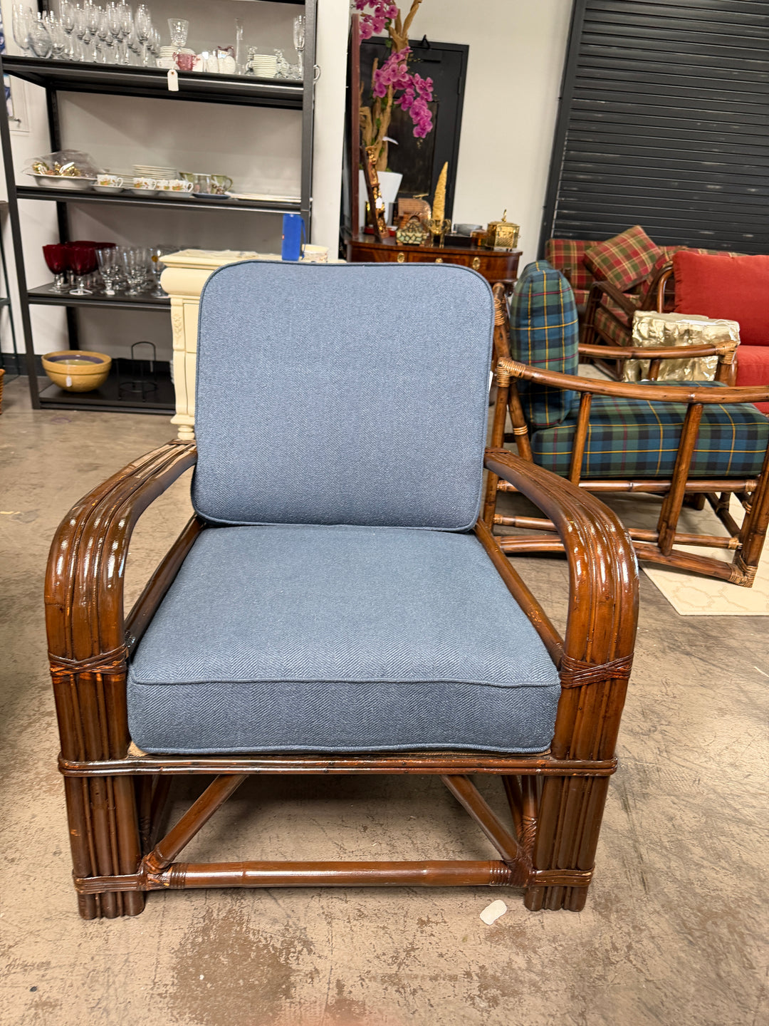 Vintage Bamboo and Rattan Armchairs