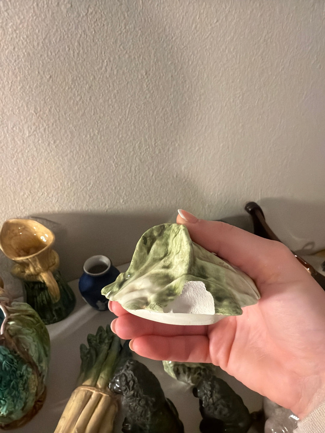 Ceramic Cabbage-Form Lidded Small Tureen