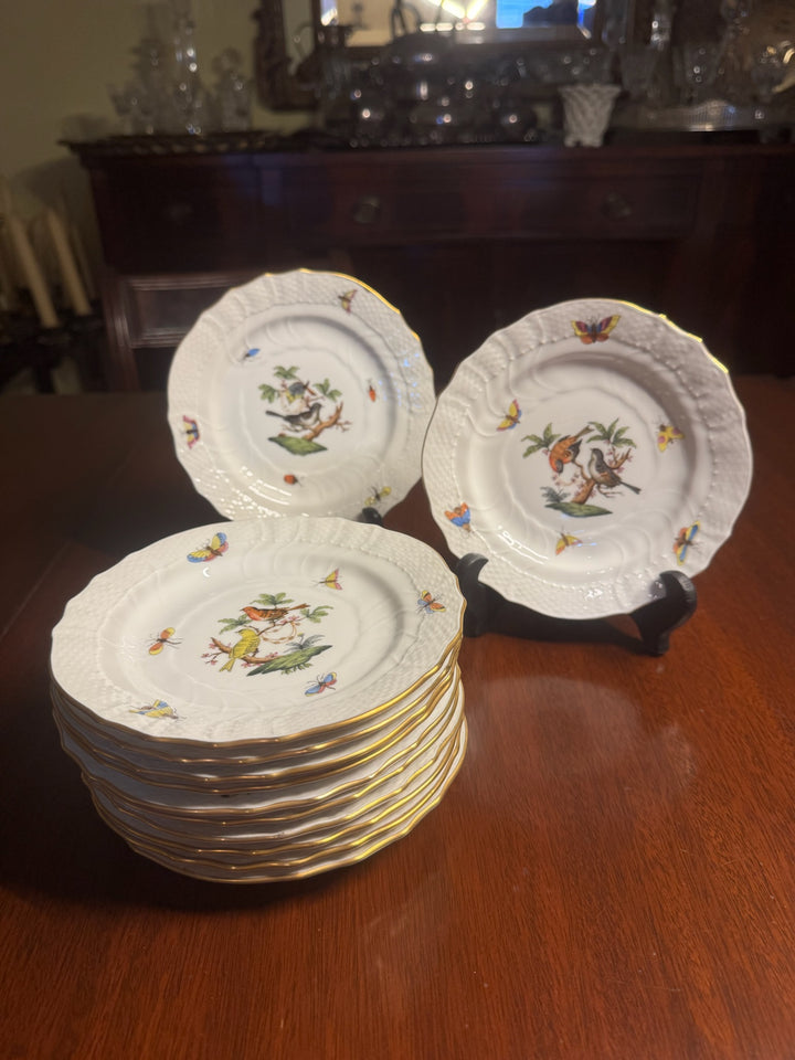 12 Herend Rothshild Bread and Butter Plates