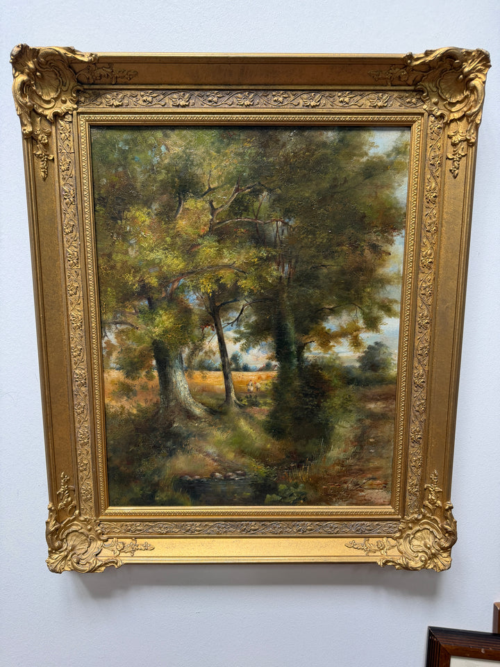 Oil Painting with Gilt Frame