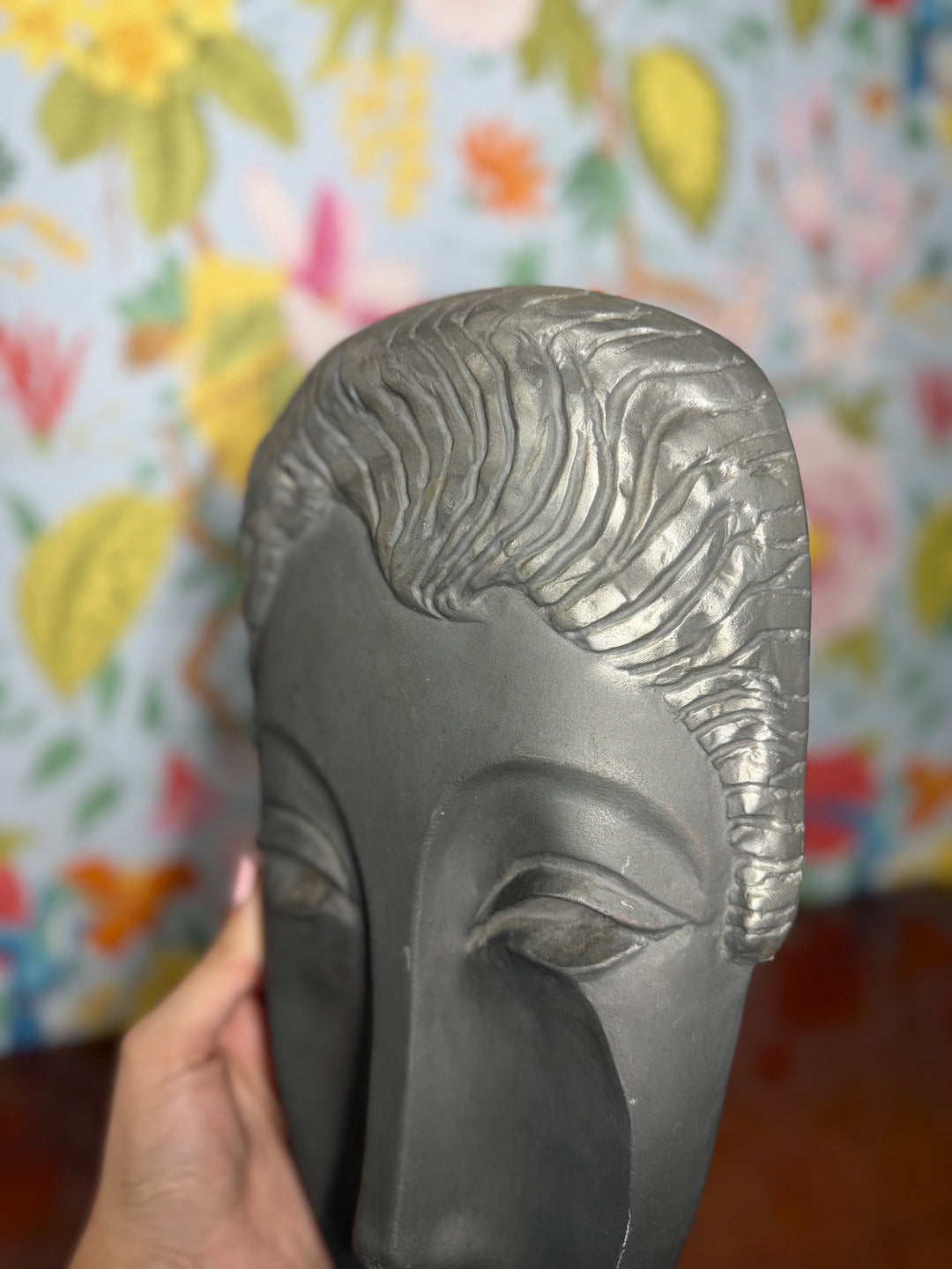 Letitia Metal Face Sculpture
