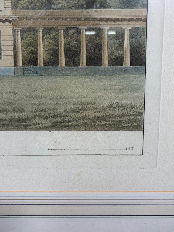 Framed Architectural Print – Château à St. André, Vue du Côté du Jardin