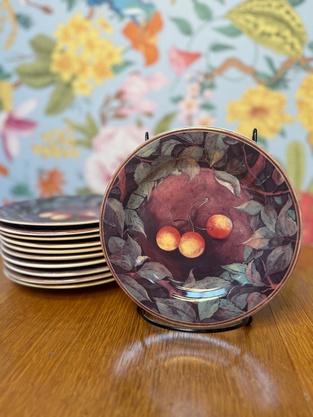 Set of 11 Gien Cueillette Appetizer Plates
