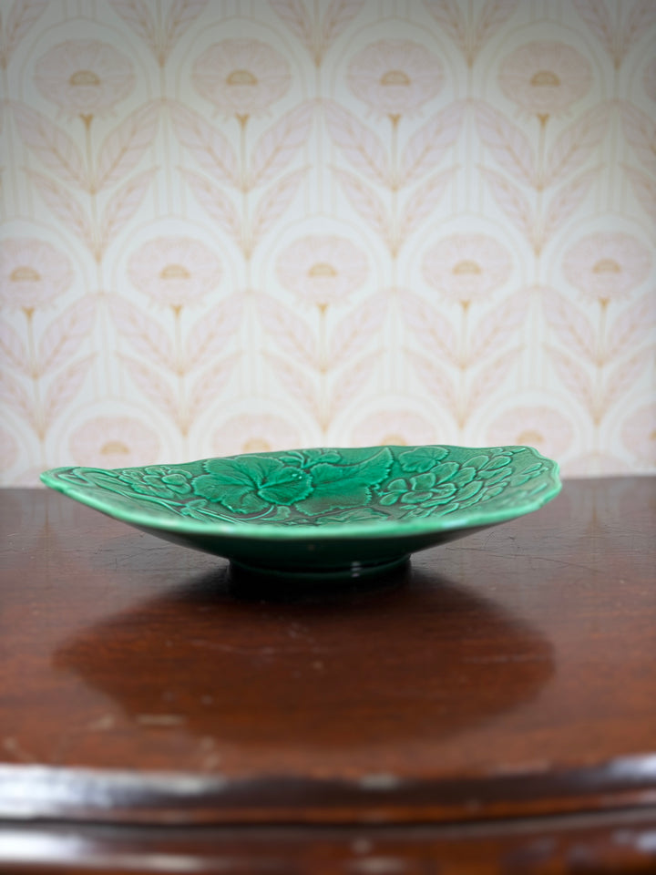 Green Majolica Bread Platter