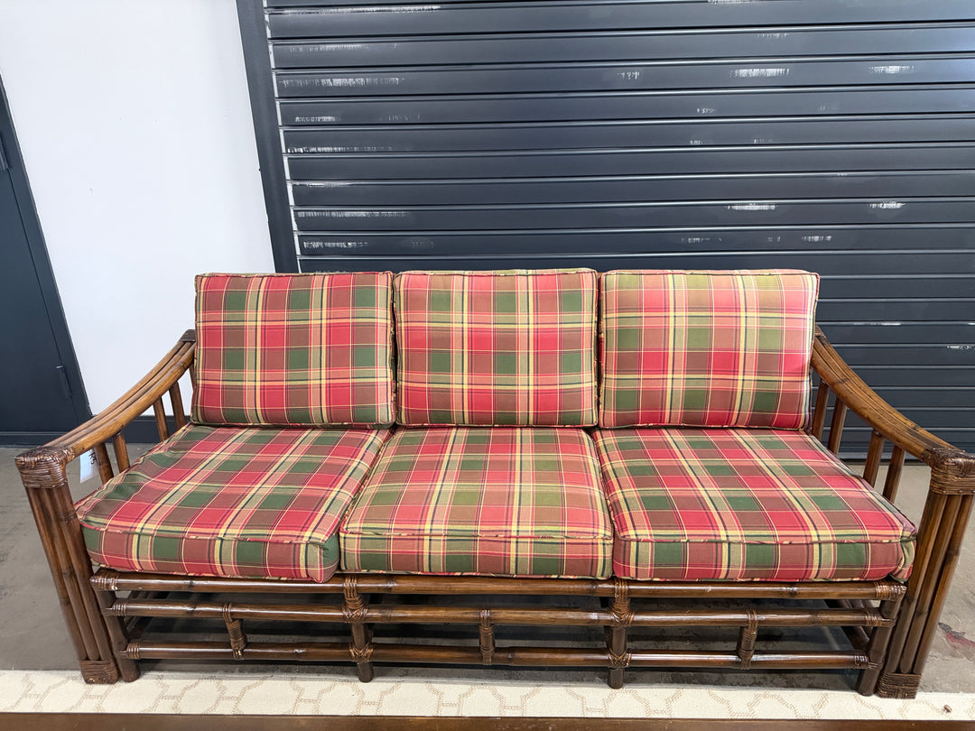 Vintage Bamboo and Rattan Sofa