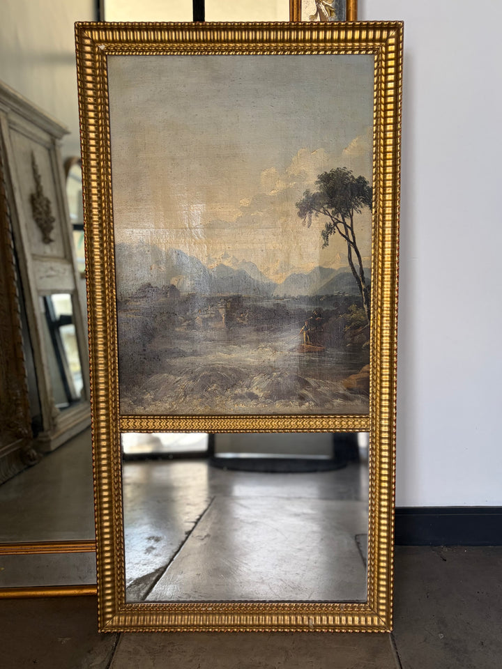 Antique French Trumeau Mirror