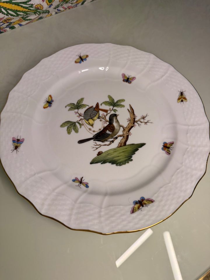 Herend Rothschild Bird Porcelain Large Serving Plate