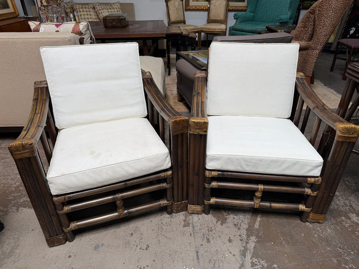 Vintage Bamboo and Rattan Armchairs