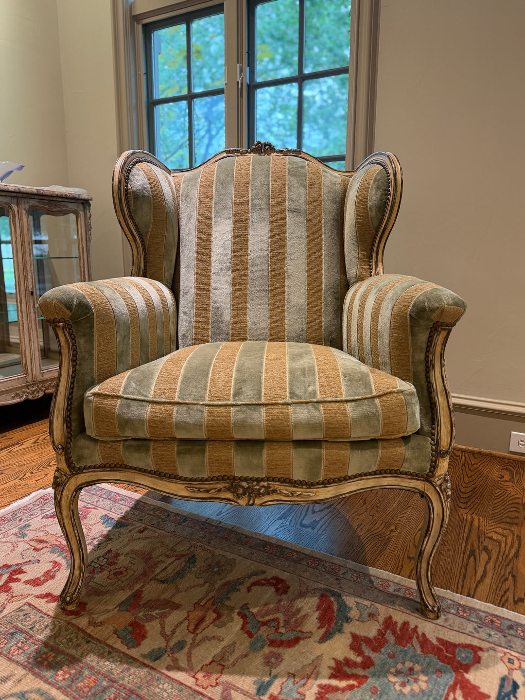 Vintage Provence Winged Accent Chair (Minton-Spidell) (Online Only Item)