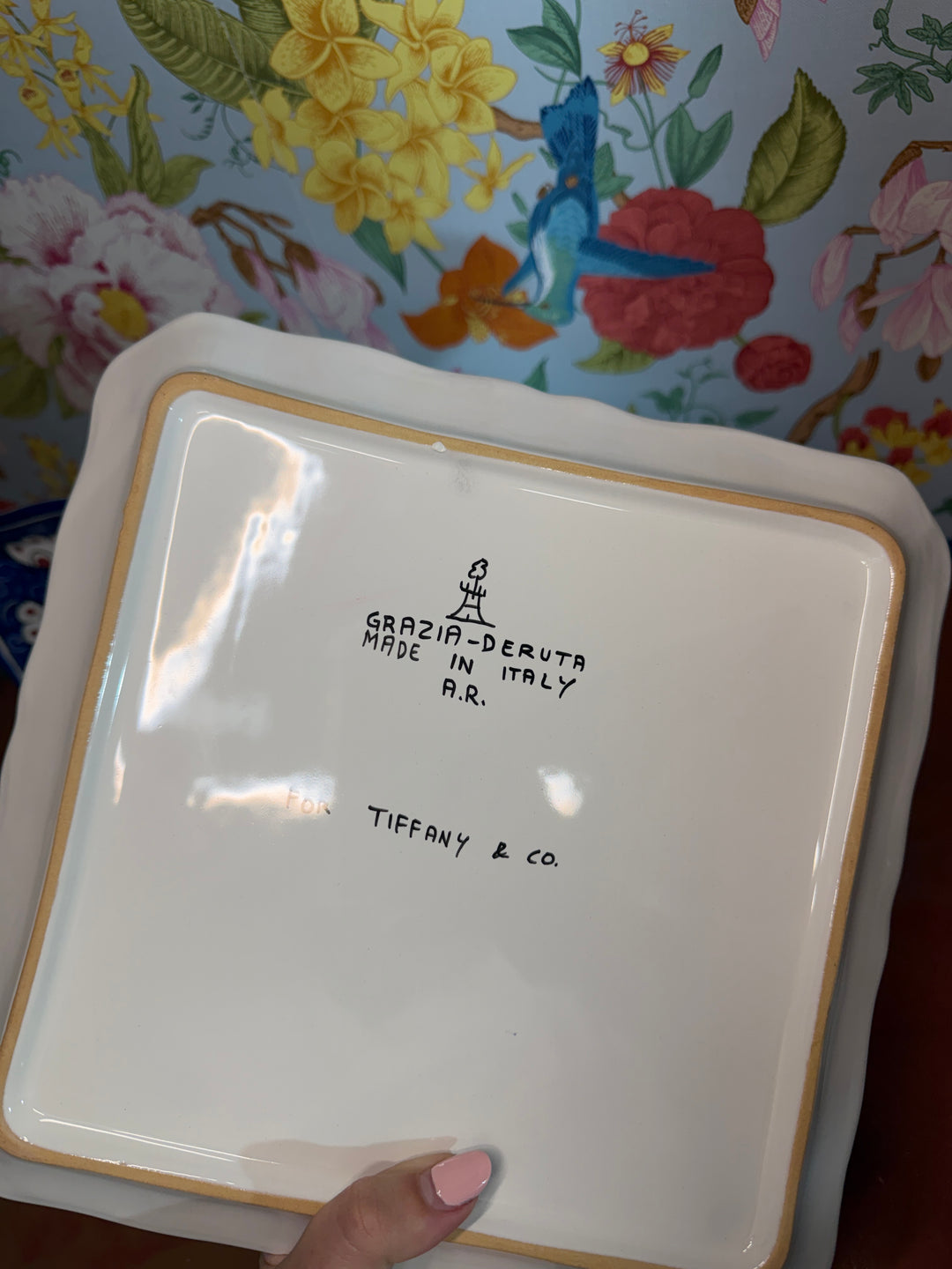Vintage Grazia-Deruta for Tiffany & Co platters (Set of 2)