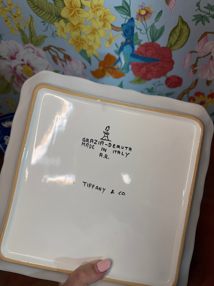 Vintage Grazia-Deruta for Tiffany & Co platters (Set of 2)
