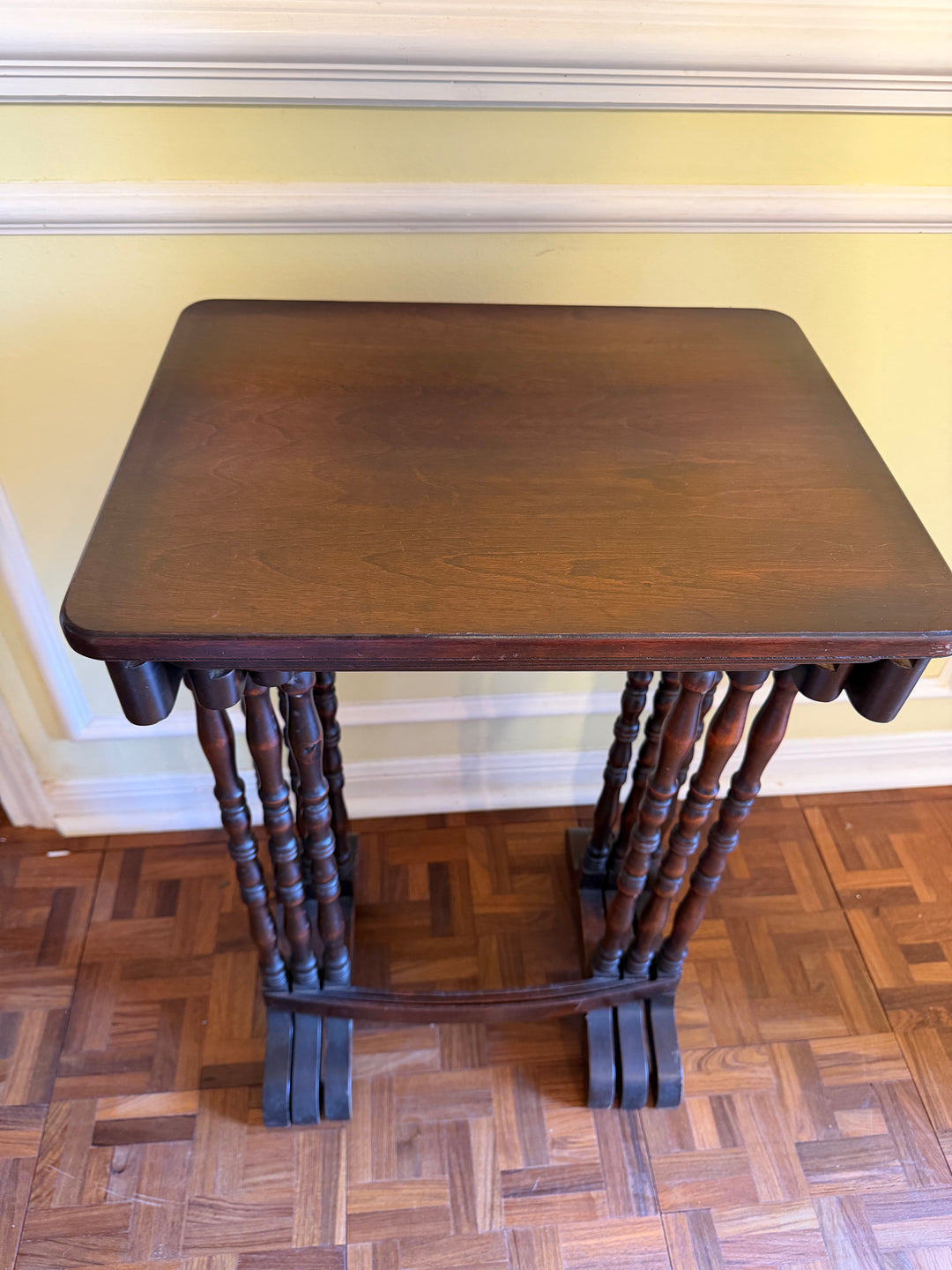 3 Stack Mahogany Nesting Tables