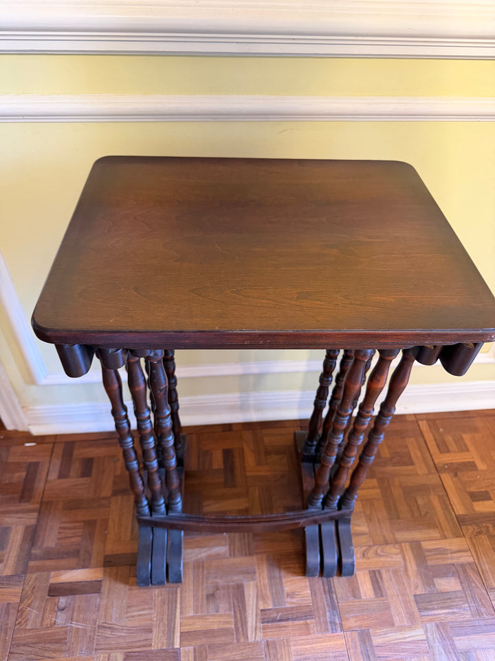 3 Stack Mahogany Nesting Tables