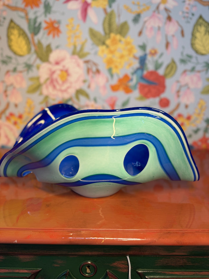 Blue and Green Glass Sculpture