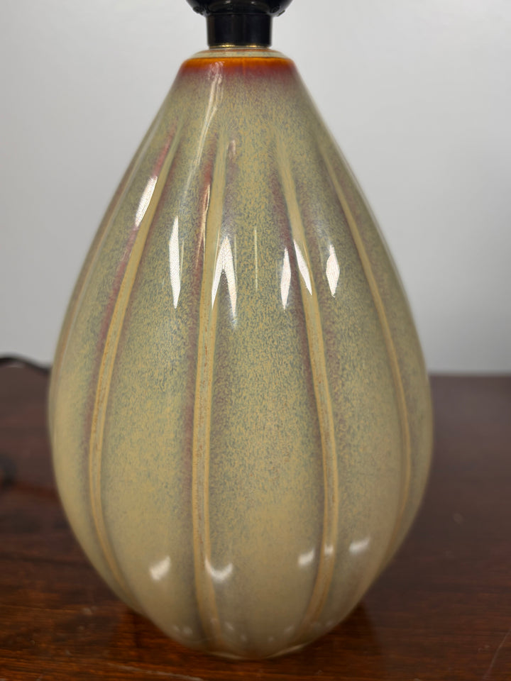 Ceramic Drip-Glaze Teardrop Lamp Base