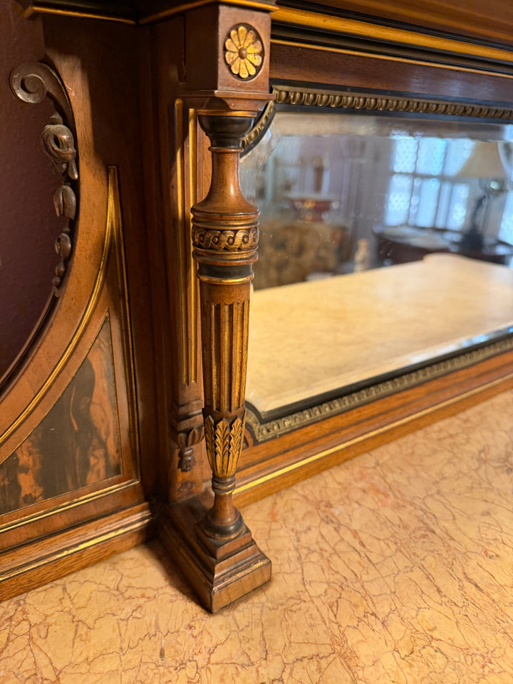 Antique Marble Top Credenza