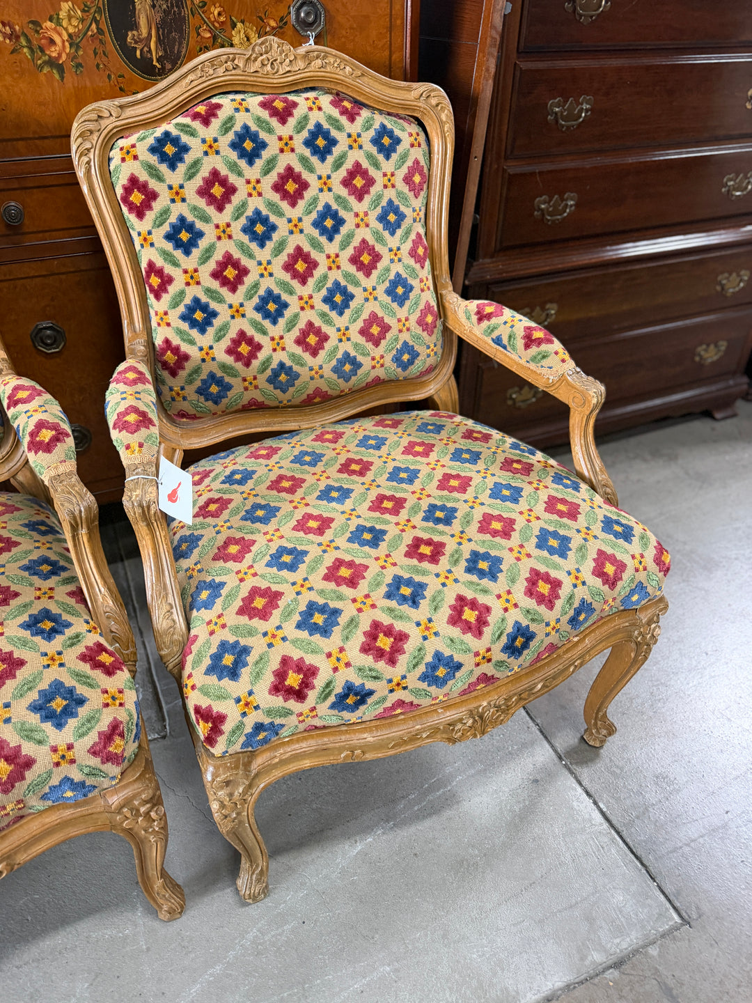 Louis XV French Style Armchairs