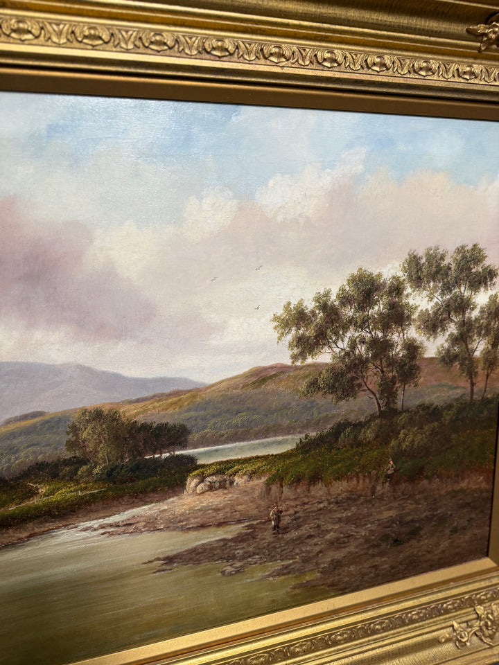Vintage Oil Painting with Gilt Frame