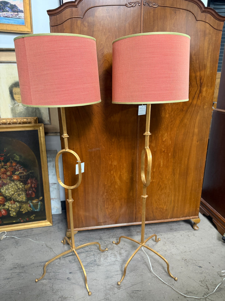 Floor Lamps with Shades with Red/Green Trim