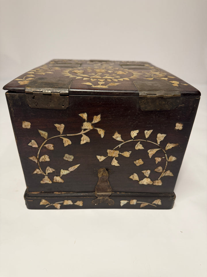 Mother of Pearl Inlaid Lacquer Box