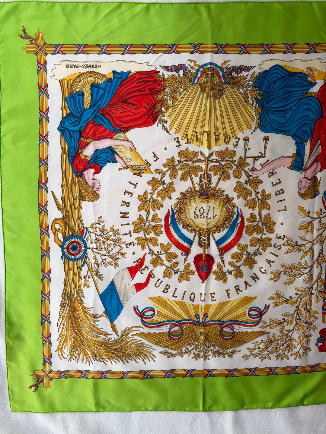 Vintage HERMÈS ‘Liberté Égalité Fraternité’ French Republic 1789 90