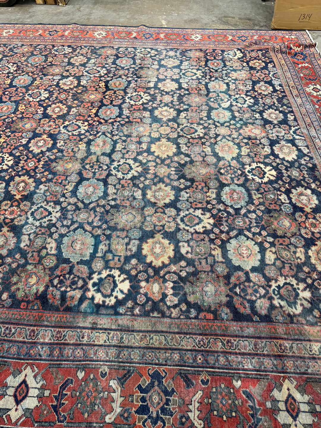 Antique Sultanabad Overall Pattern Mahal