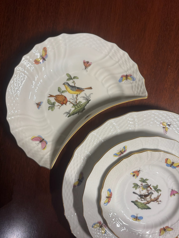 5 Herend Rothschild Salad Plates (#1530)