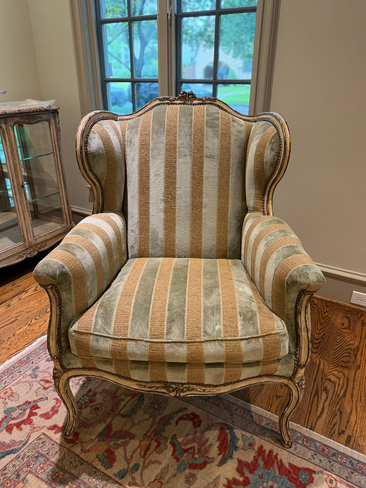 Vintage Provence Winged Accent Chair (Minton-Spidell) (Online Only Item)