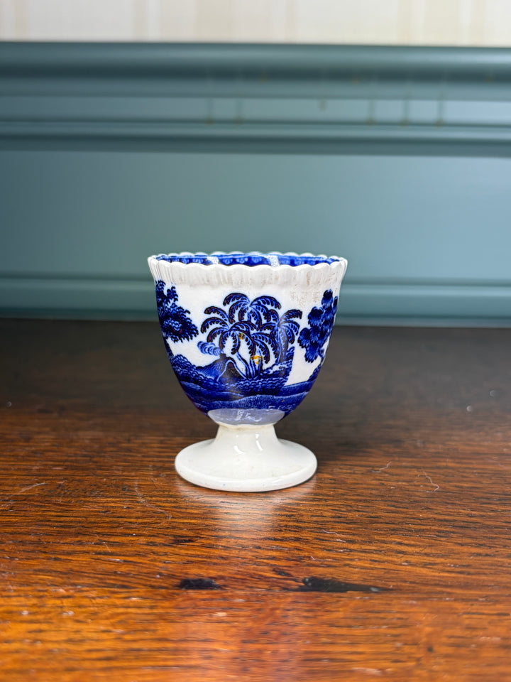 Set of 4 Vintage Spode Blue and White Egg Cups