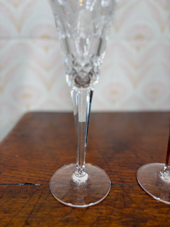 Pair of Waterford Champagne Flutes