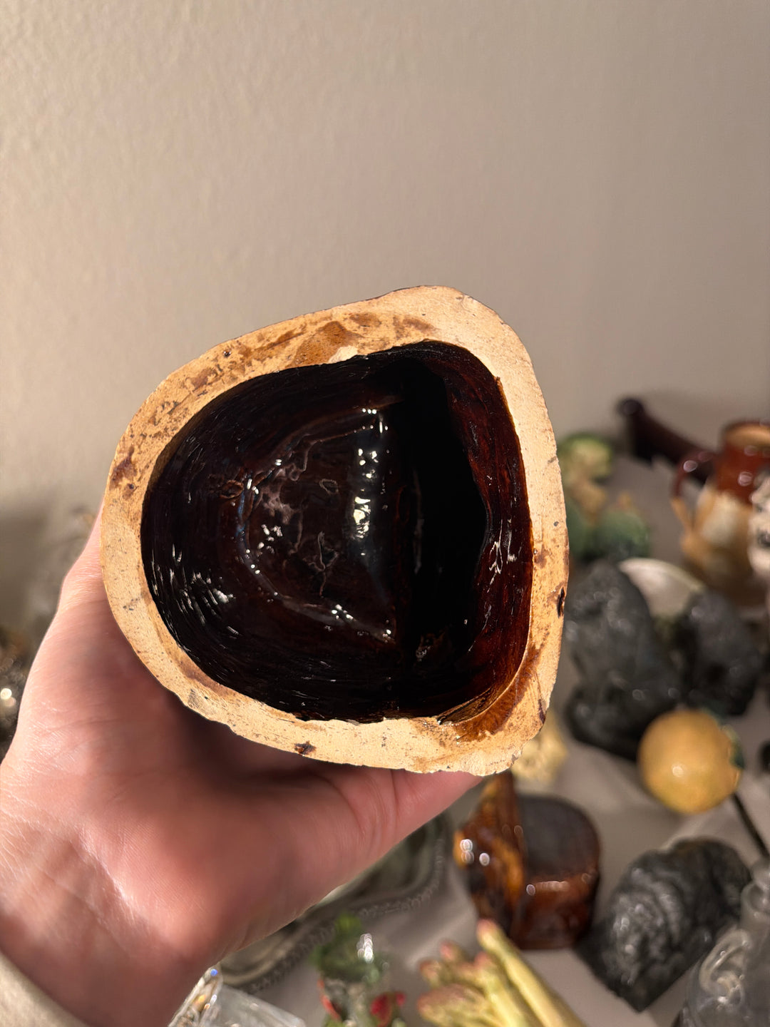 English Victorian Treacle Glaze Stoneware Rests