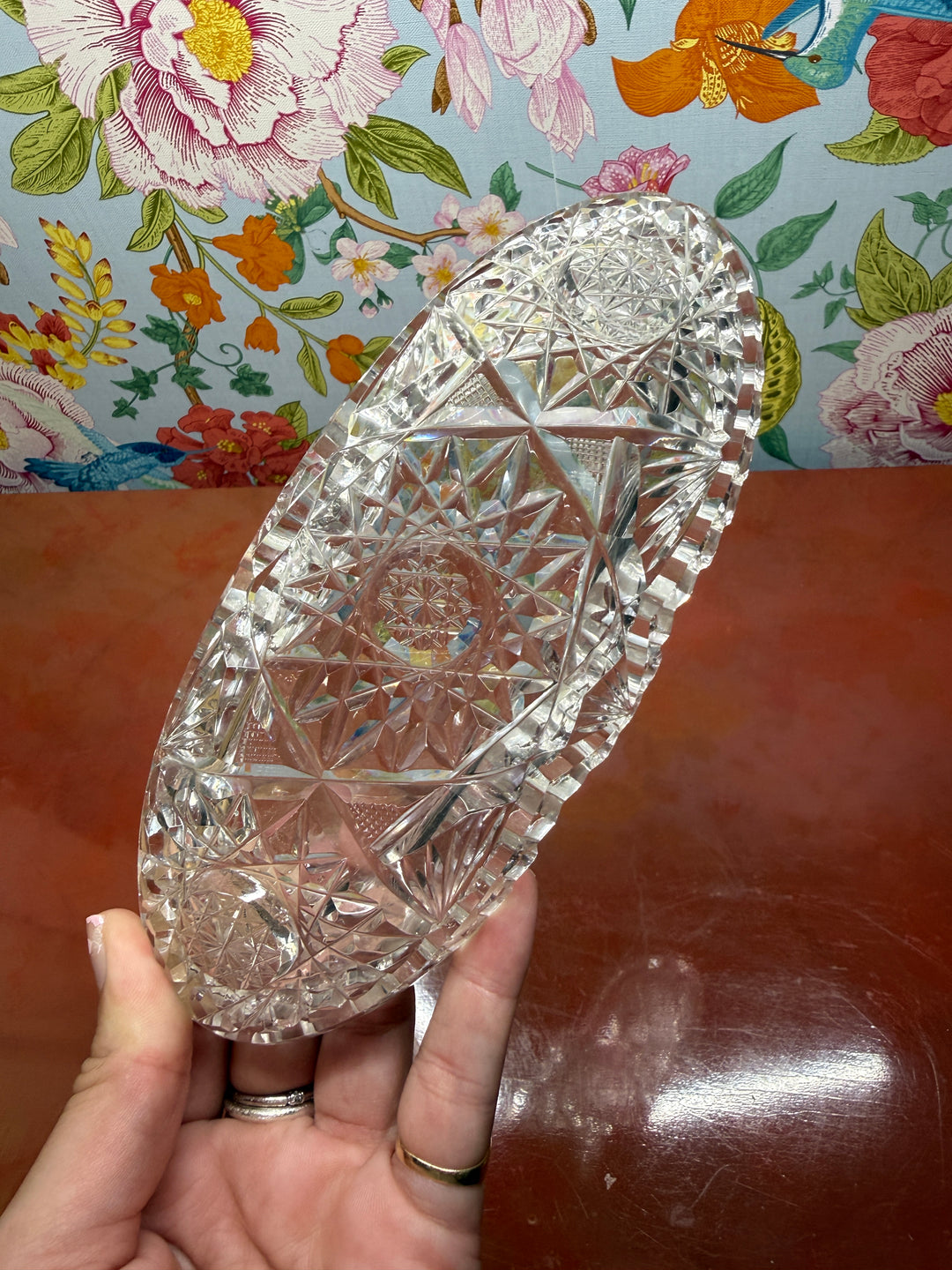 Cut Glass Trinket Dish