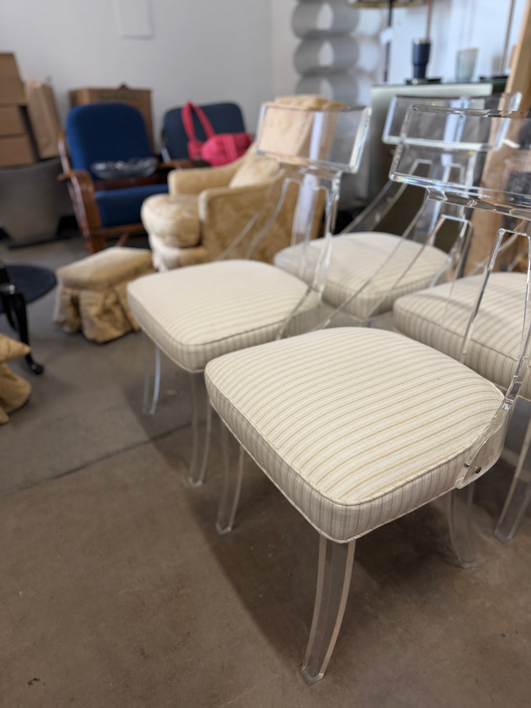 Lucite Klismos Chairs by Hill Manufacturing (Set of 4)