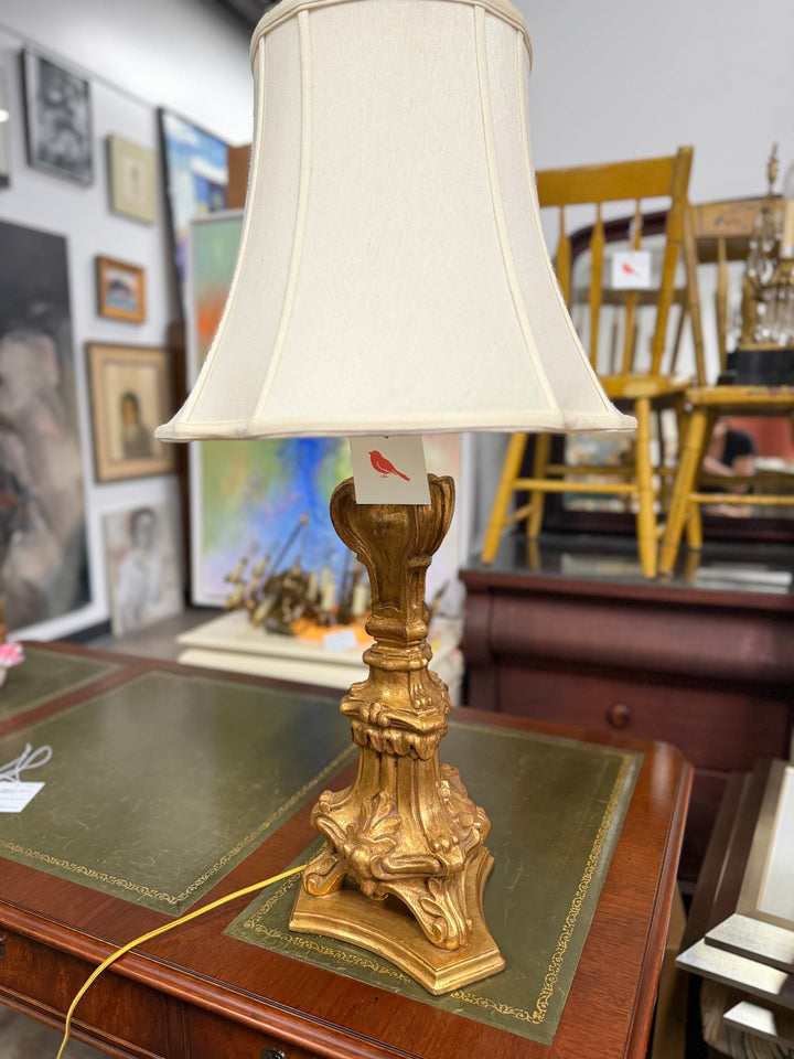 Gold Painted Empire Style Table Lamp