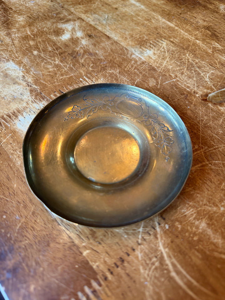 French Brass Trinket Dish (Patina)