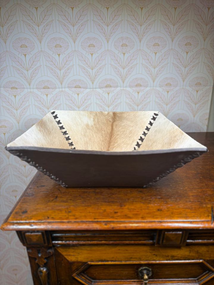 Cowhide Leather Bowl