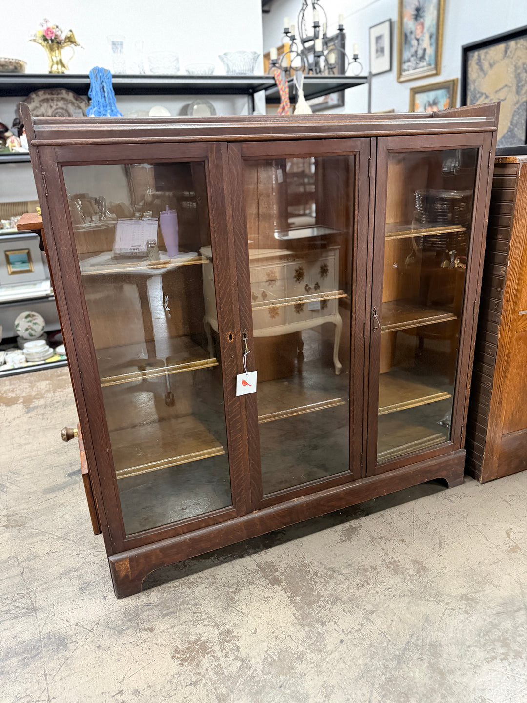 Antique Bookcase with Adjustable Shelves