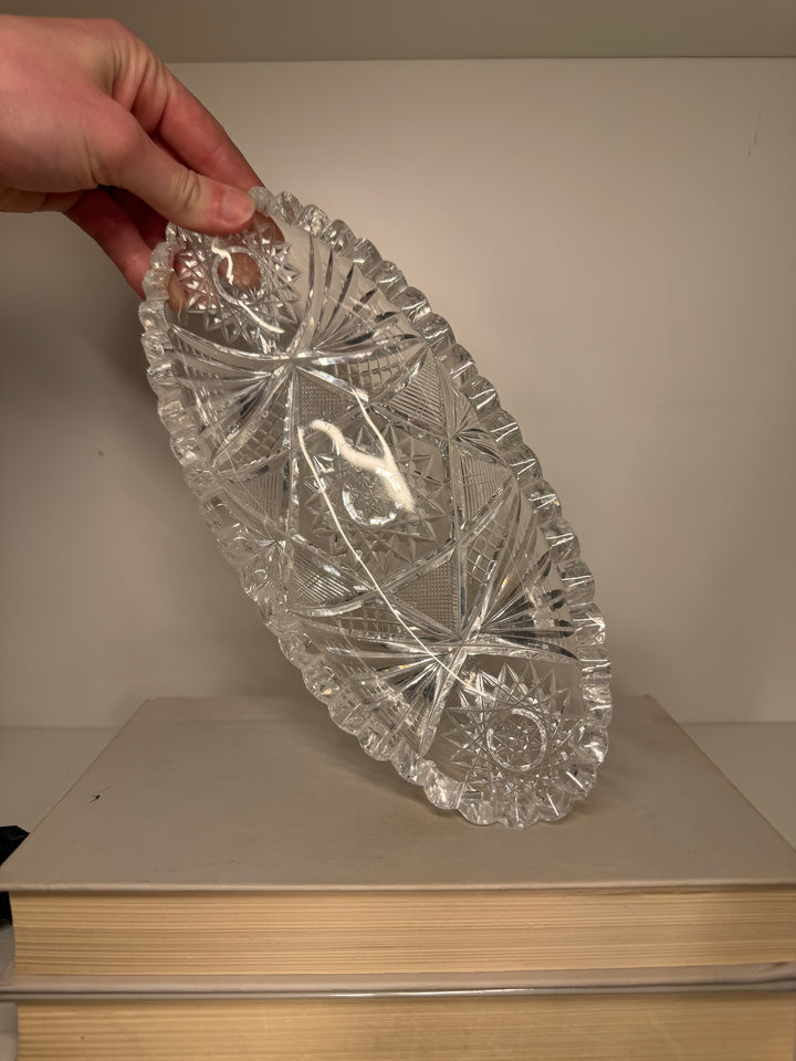 American Brilliant Cut Glass Dish