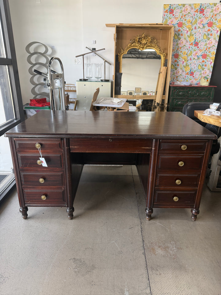 Vintage Rucker Fuller Wooden Desk (Scratches on top)