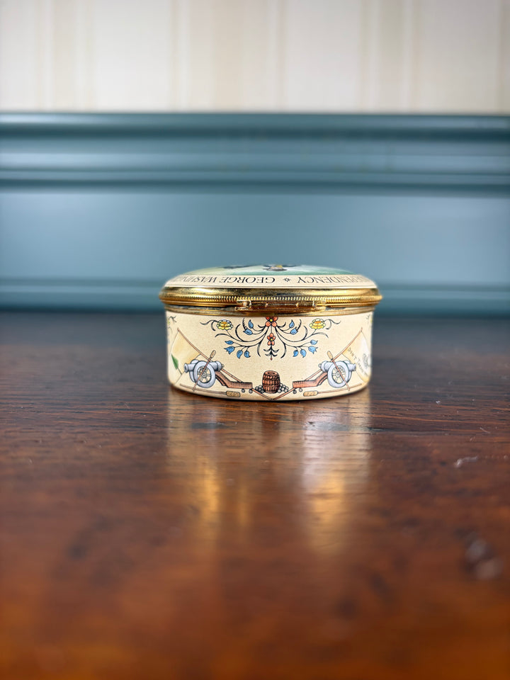 Halcyon Days George Washington Enamel Pill Box with Original Box